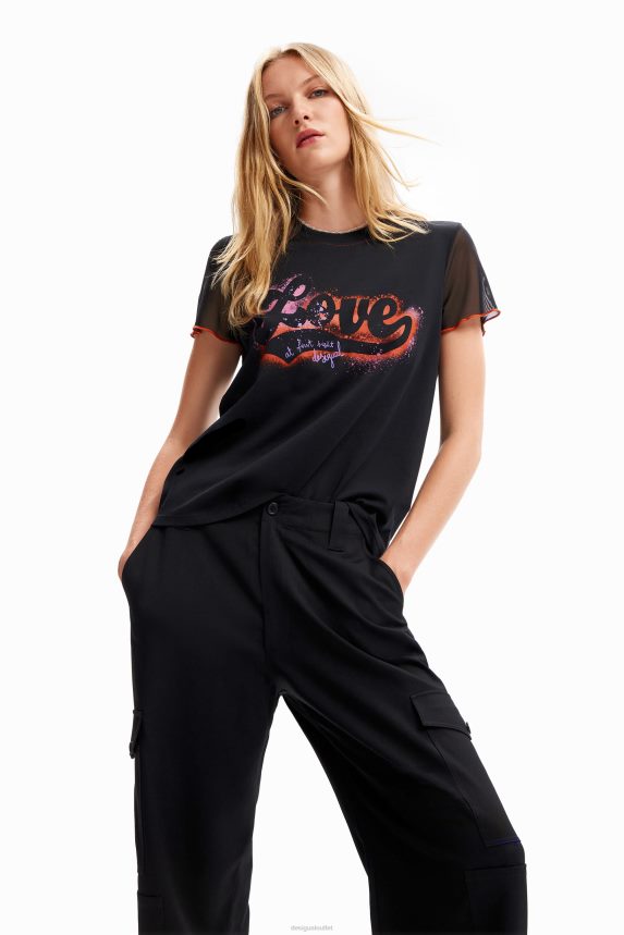 Women DesigualWide cargo trousers Clothing 68X240133