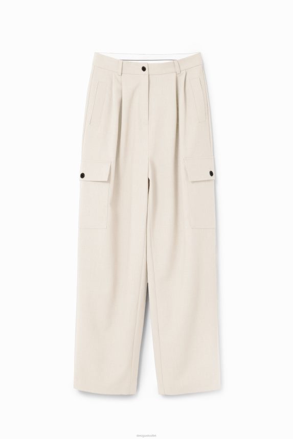 Women DesigualWide cargo trousers Clothing 68X240898
