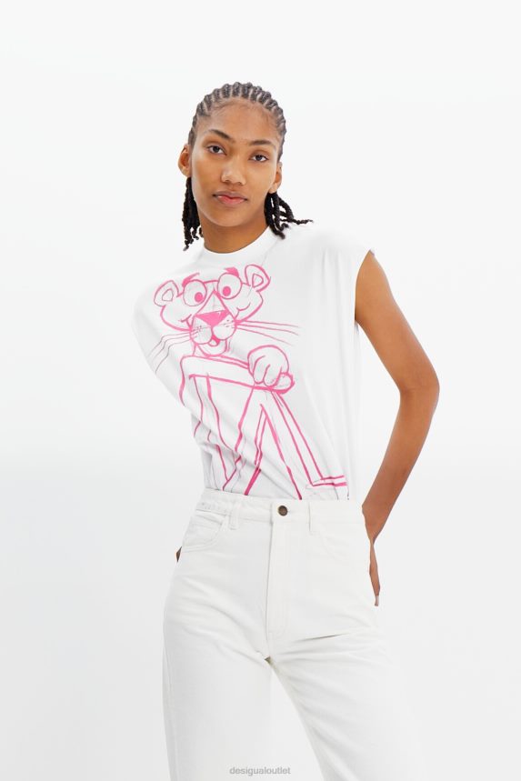 Women DesigualWide-leg Pink Panther jeans Clothing 68X240498