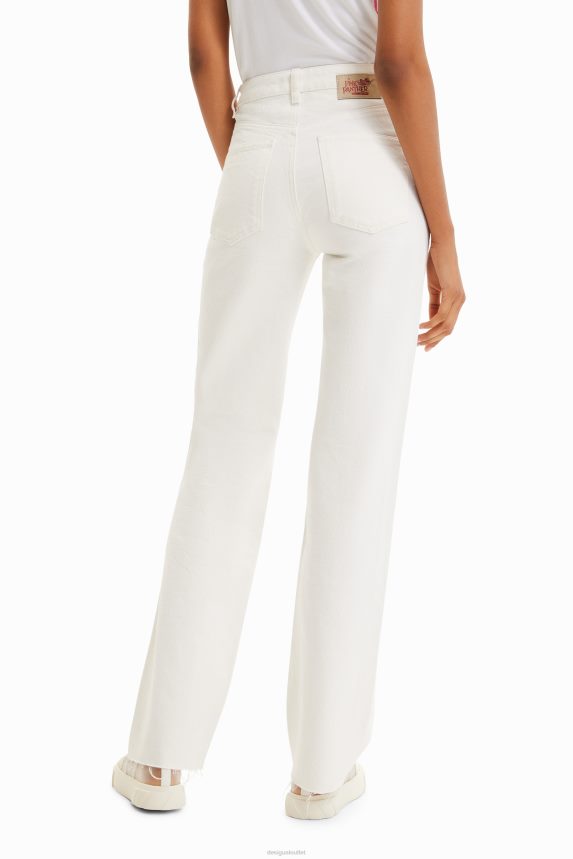 Women DesigualWide-leg Pink Panther jeans Clothing 68X240498
