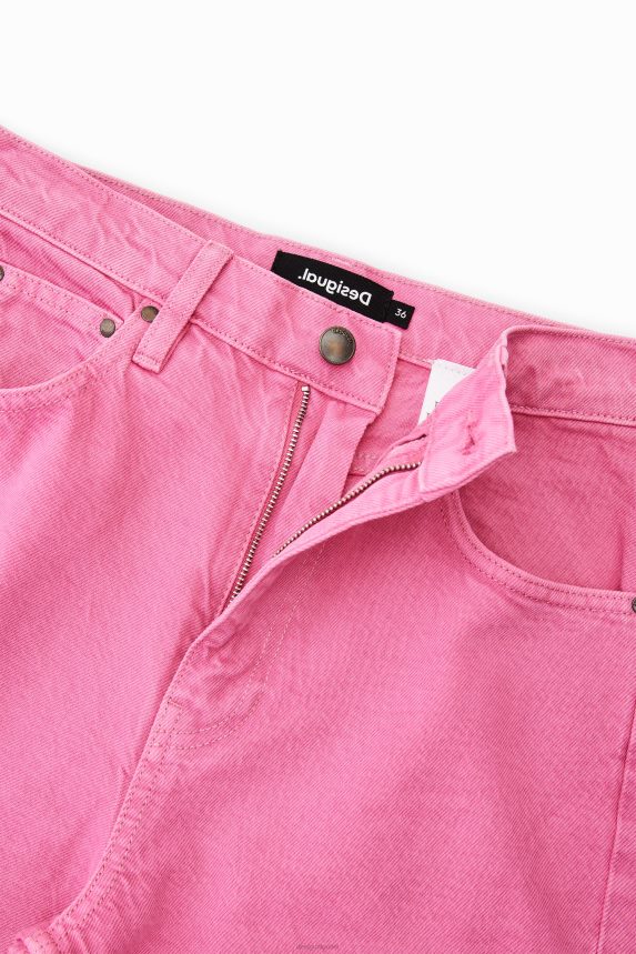 Women DesigualWide-leg Pink Panther jeans Clothing 68X240639