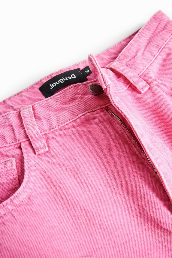Women DesigualWide-leg Pink Panther jeans Clothing 68X240844
