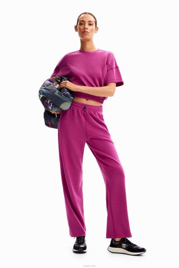 Women DesigualWide-leg sport trousers Clothing 68X240171