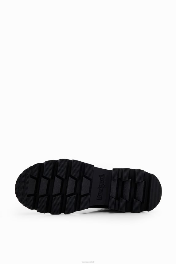 Women DesigualEmbroidered track-sole boots Footwear 68X2401479