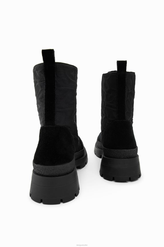 Women DesigualLeopard-effect lace-up boots Footwear 68X240641