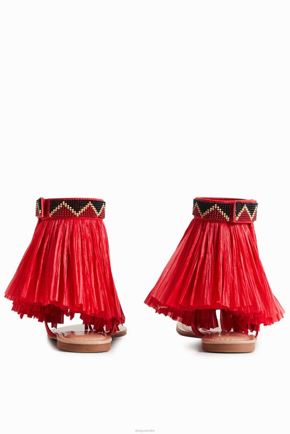 Women DesigualStella Jean fringed flat sandal Footwear 68X2401471