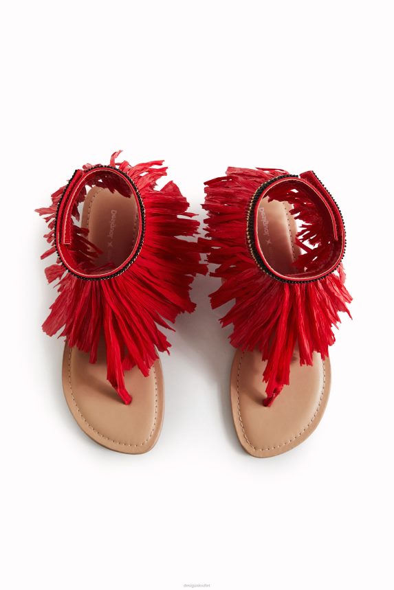 Women DesigualStella Jean fringed flat sandal Footwear 68X2401471