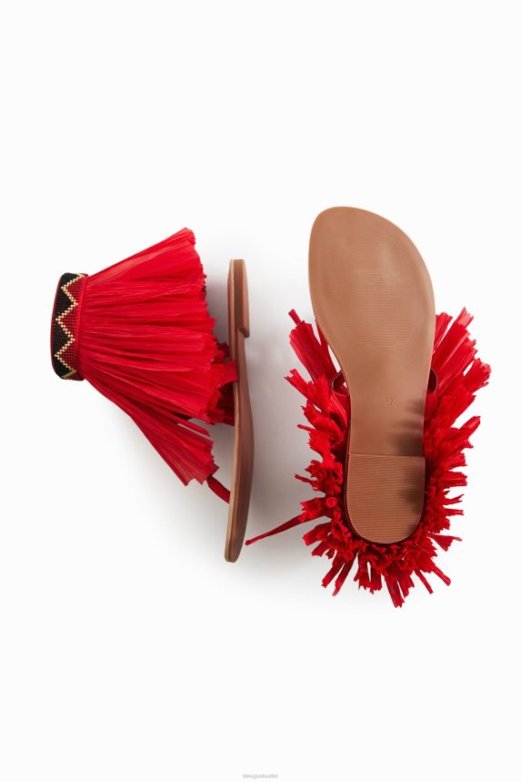 Women DesigualStella Jean fringed flat sandal Footwear 68X2401471