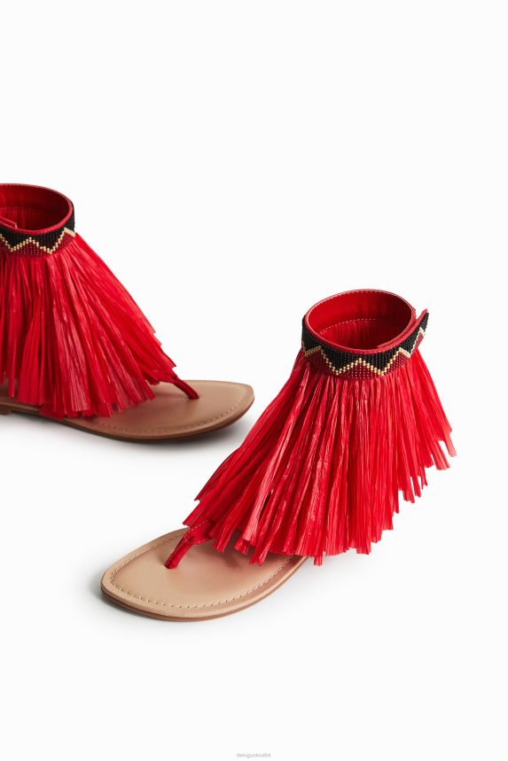 Women DesigualStella Jean fringed flat sandal Footwear 68X2401471