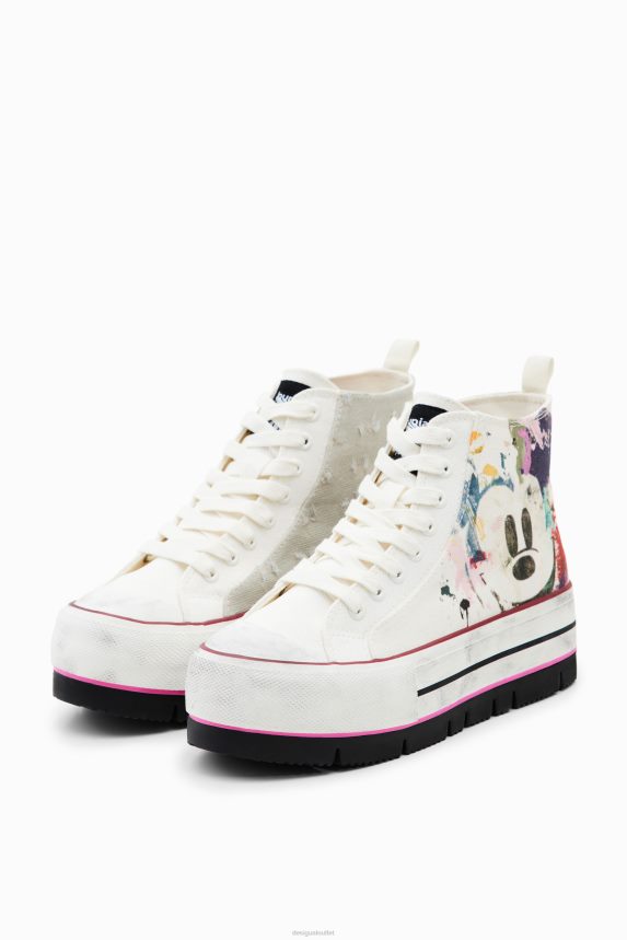 Women DesigualDisney's Mickey Mouse high-top platform sneakers Footwear 68X2401511