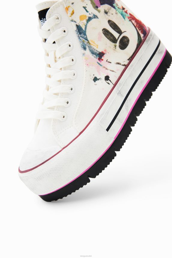 Women DesigualDisney's Mickey Mouse high-top platform sneakers Footwear 68X2401511