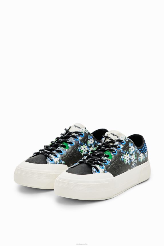 Women DesigualFloral platform sneakers Footwear 68X2401499