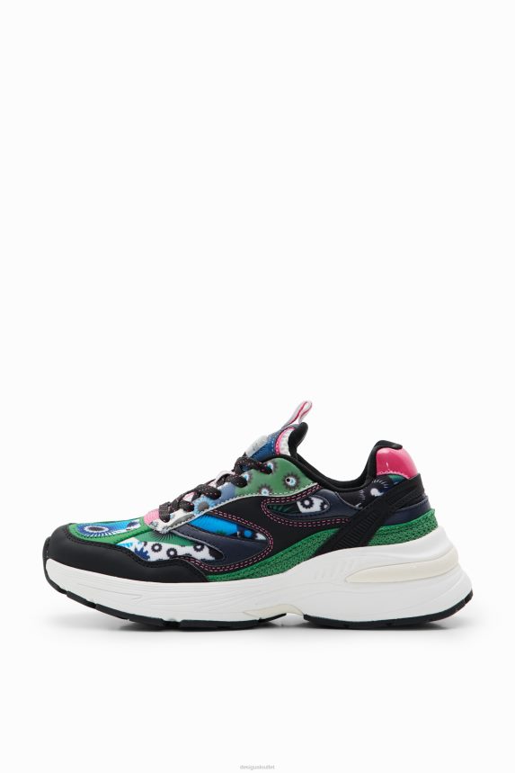Women DesigualGeometric motif running sneakers Footwear 68X2401488