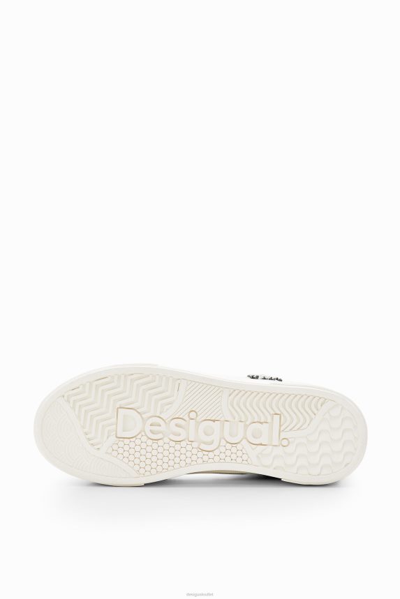 Women DesigualHigh-top denim sneakers Footwear 68X2401469