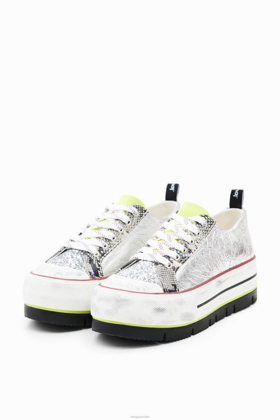 Women DesigualLow platform patch sneakers Footwear 68X2401472