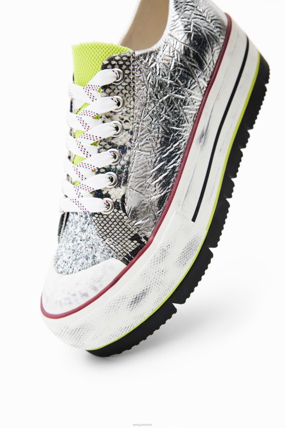 Women DesigualLow platform patch sneakers Footwear 68X2401472