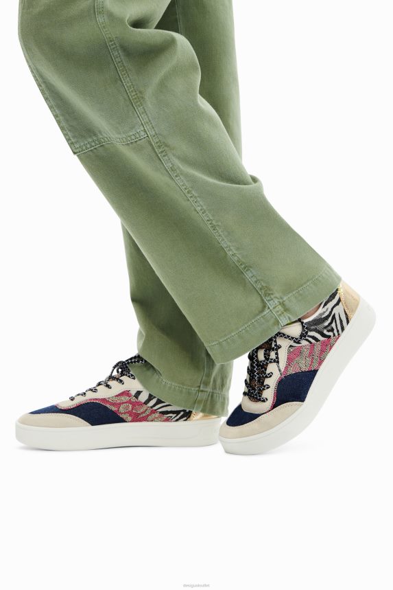 Women DesigualPatchwork platform sneakers Footwear 68X2401508