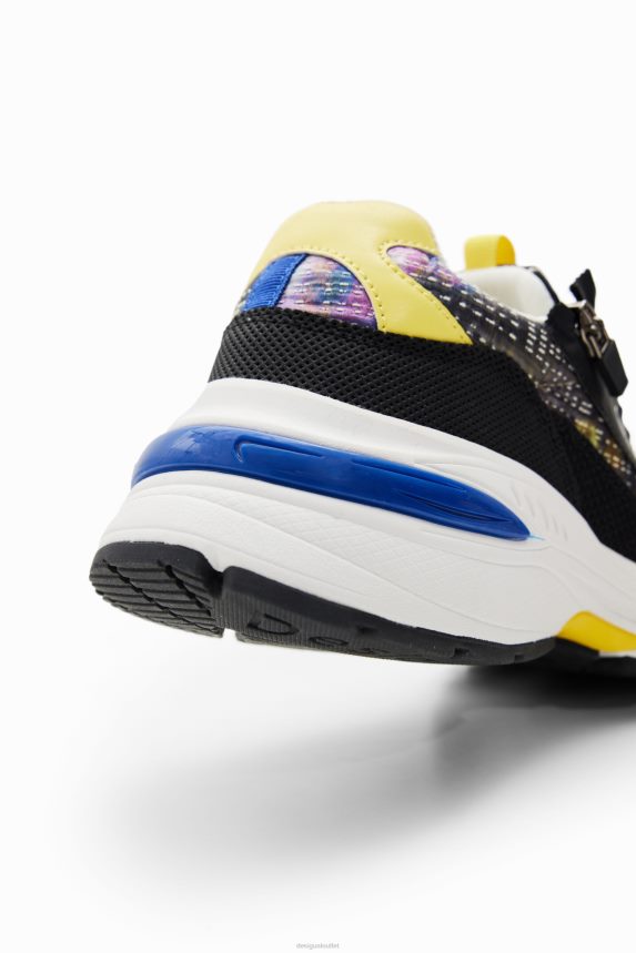 Women DesigualPatchwork zip-up running sneakers Footwear 68X2401490