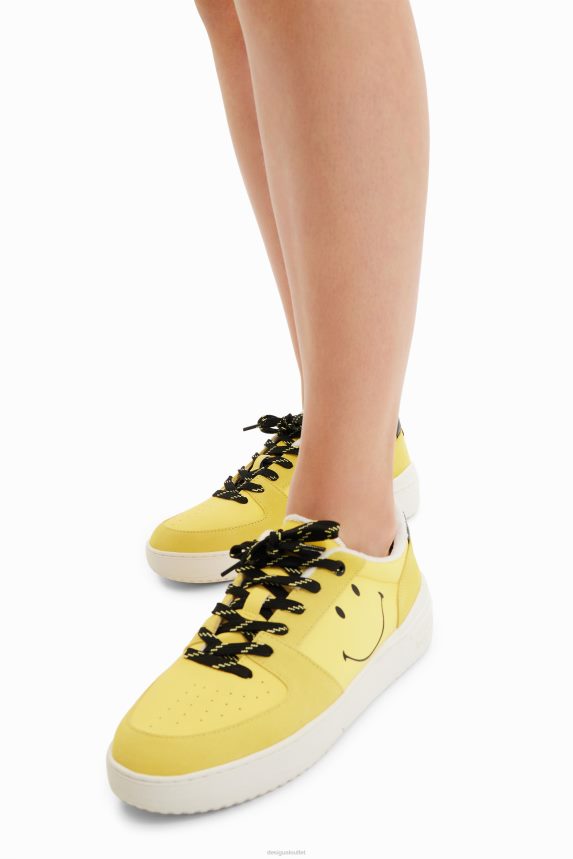 Women DesigualTowelling Smiley platform sneakers Footwear 68X240322
