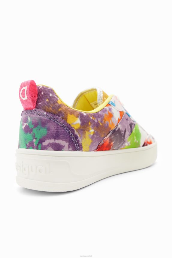 Women DesigualWatercolour patchwork platform sneakers Footwear 68X2401503